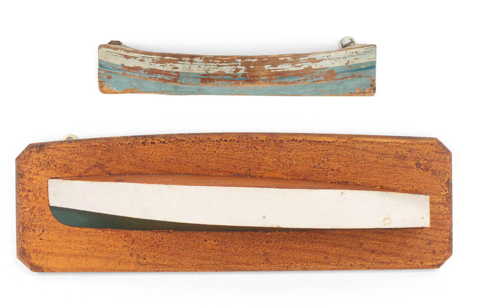 Two Painted Vintage Half Hull Ship Models (1 of 11)