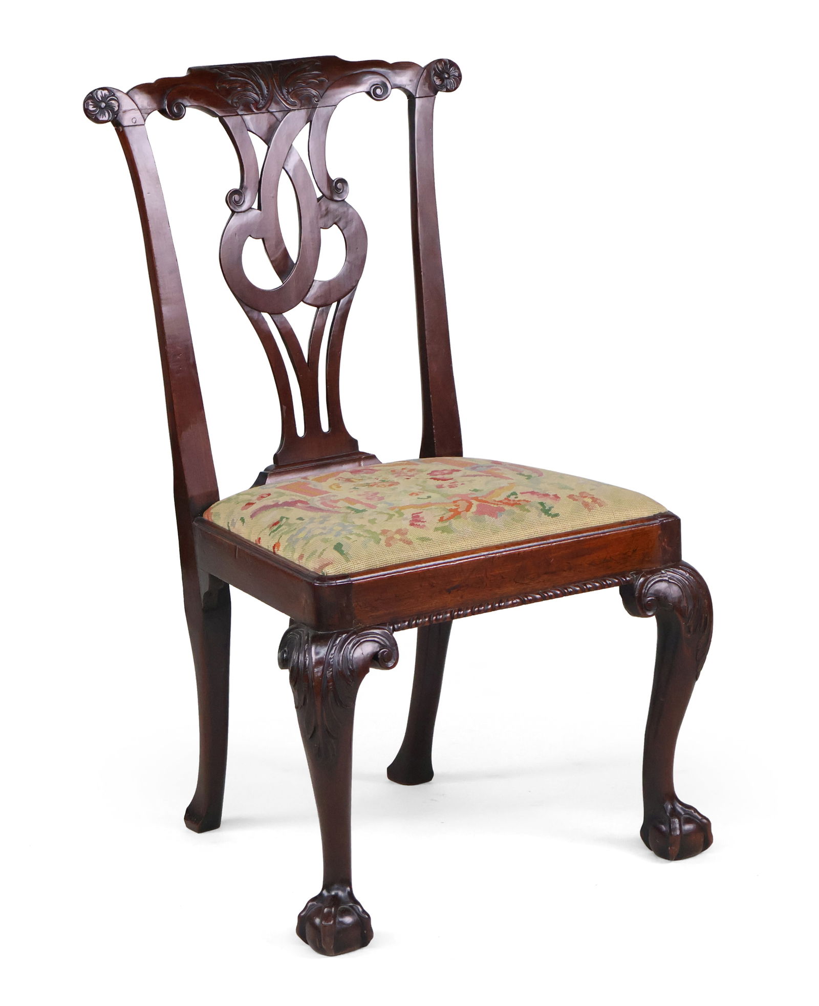 Chippendale Carved Mahogany Side Chair (1 of 13)
