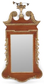 Hepplewhite Parcel-Gilt Bird's Eye Maple Mirror