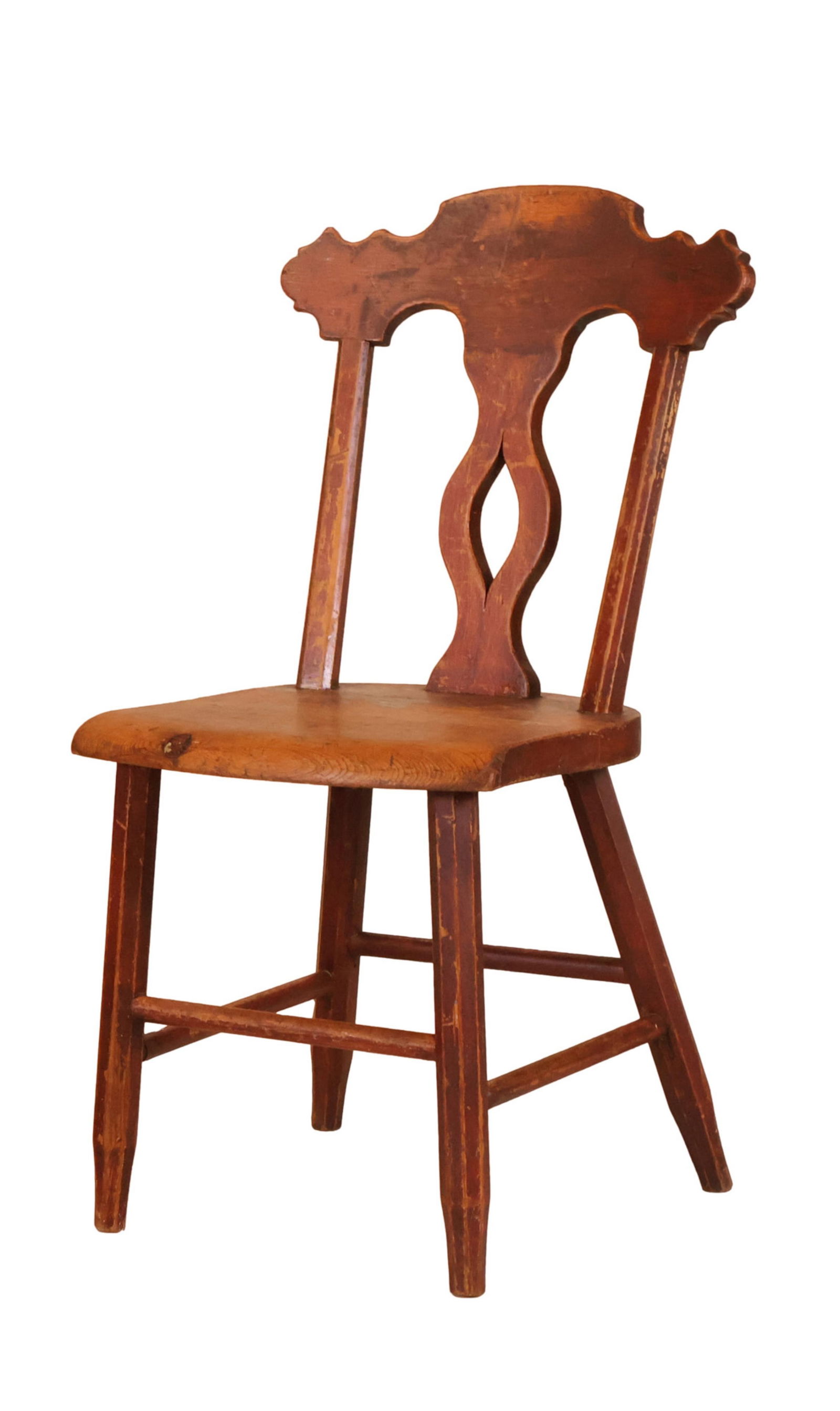 Moravian Stained Pine Side Chair (1 of 5)