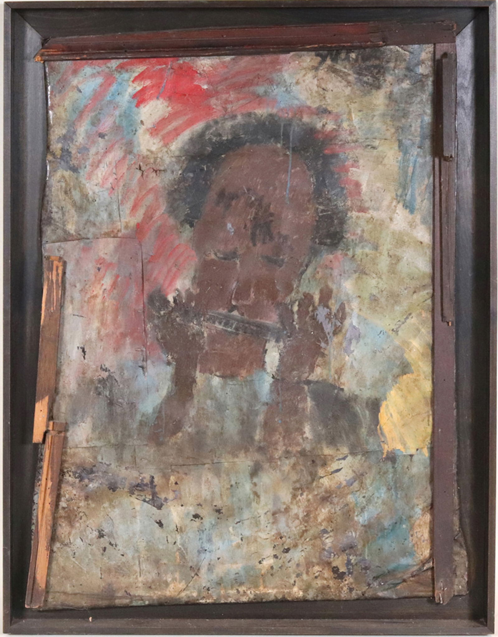 Purvis Young, American 1943-2010, Untitled, Oil on Paper (1 of 10)