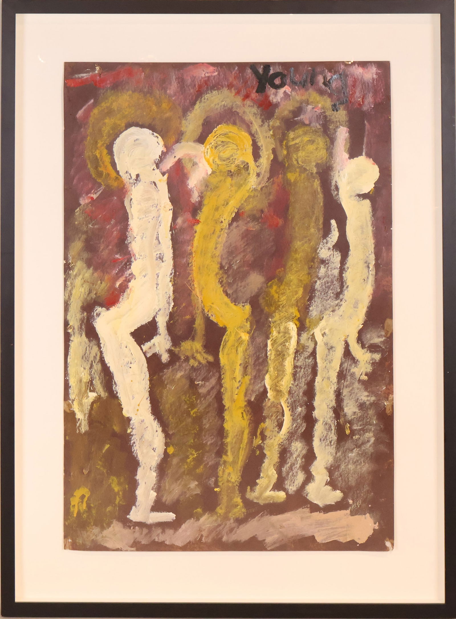 Purvis Young, American 1943-2010, Figures, Oil on Tempered Hardboard (1 of 17)