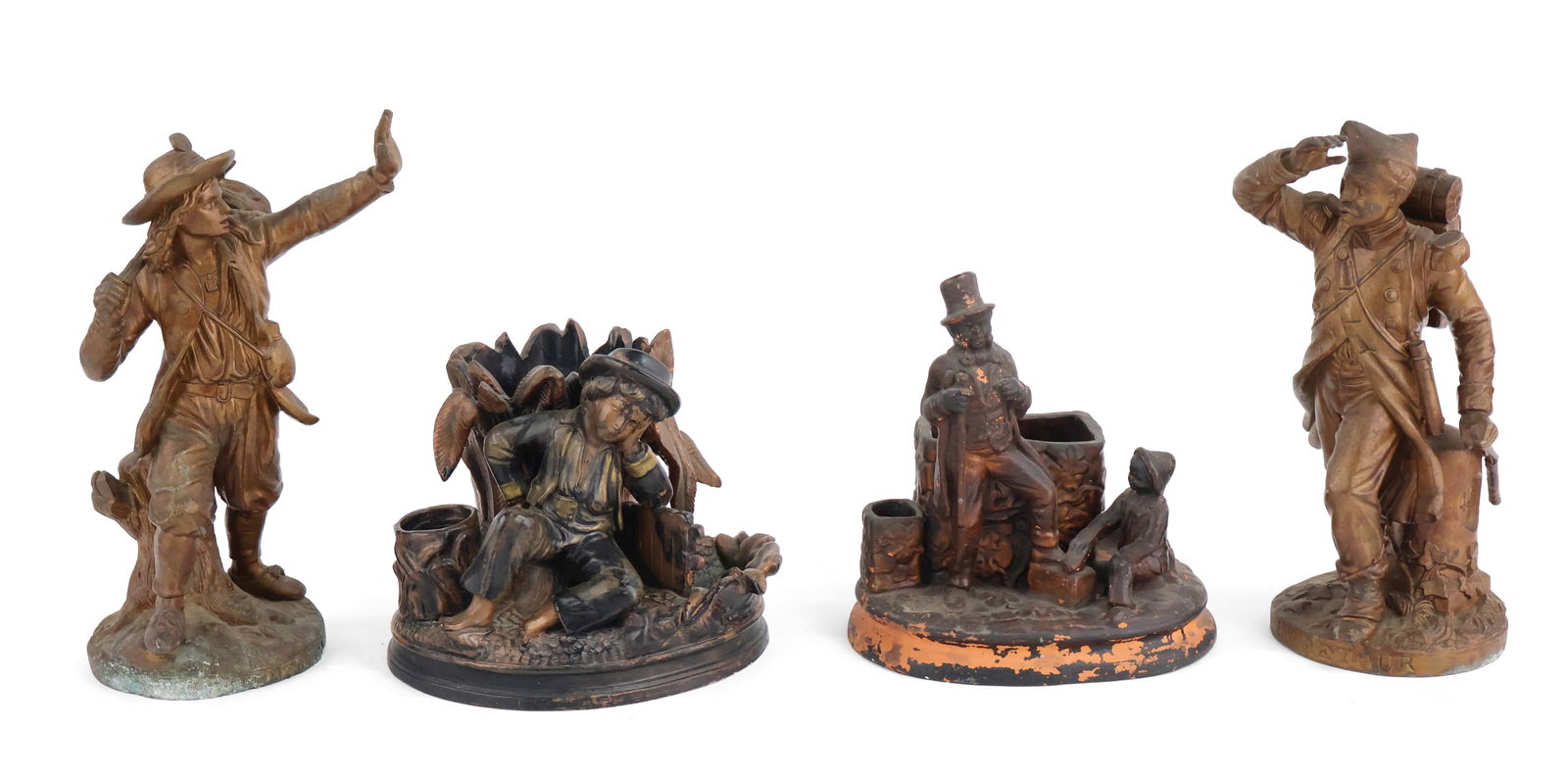 Two Spelter Statues, "Le Retour" and "Le Depart" (1 of 20)