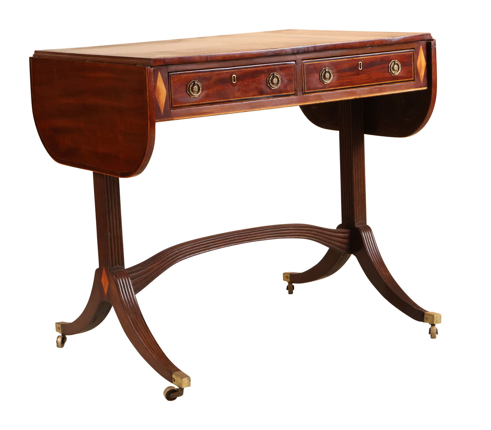 Regency Inlaid Mahogany Sofa Table (1 of 11)