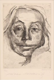 Hedwig Weiss, 1860-1923, Portrait of Kathe Kollwitz, Etching