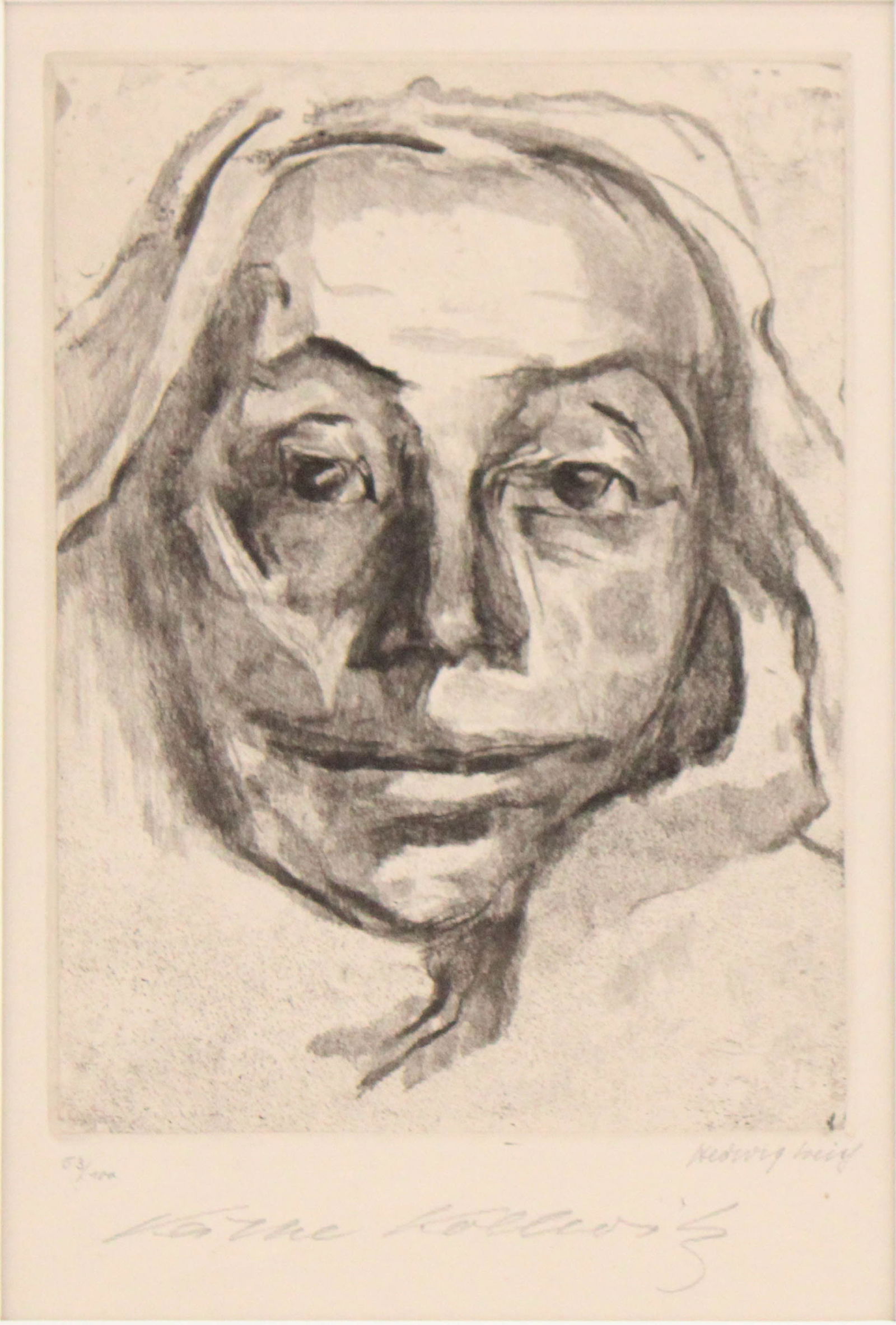 Hedwig Weiss, 1860-1923, Portrait of Kathe Kollwitz, Etching (1 of 5)