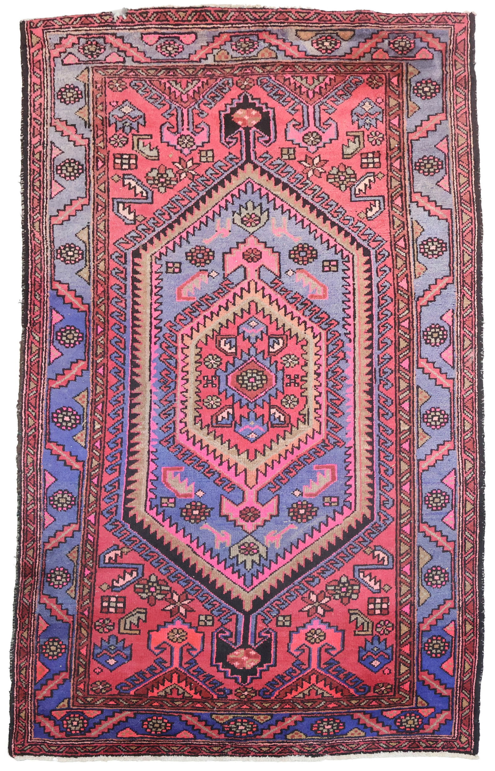 Hamadan Rug: Hamadan RugNorthwest Iran, late 20th C. Small nick to one end.87 x 52 1/2 in. (221 x 133.4 cm.)