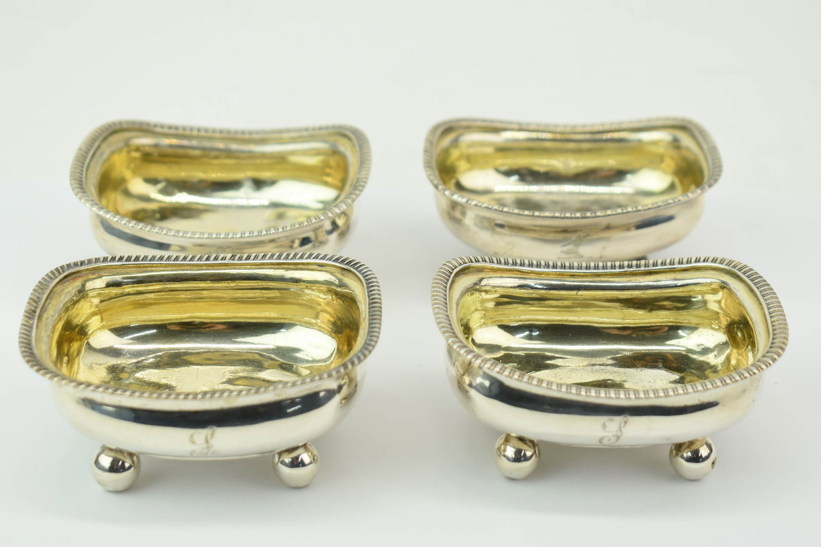 Set of Four English Silver Salt Cellar (1 of 17)