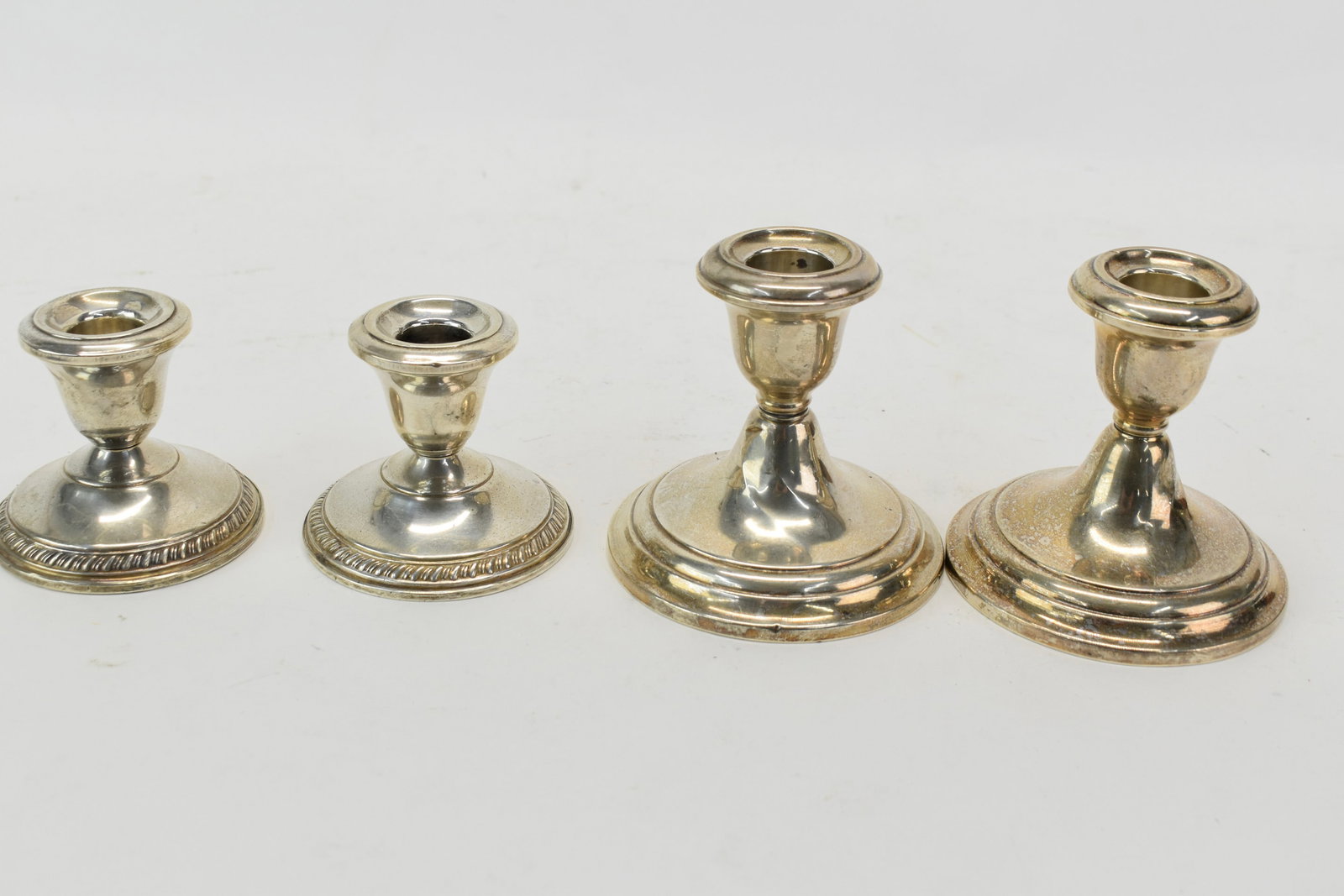 Pair of Gorham Sterling Silver Short Candle Sticks (1 of 10)