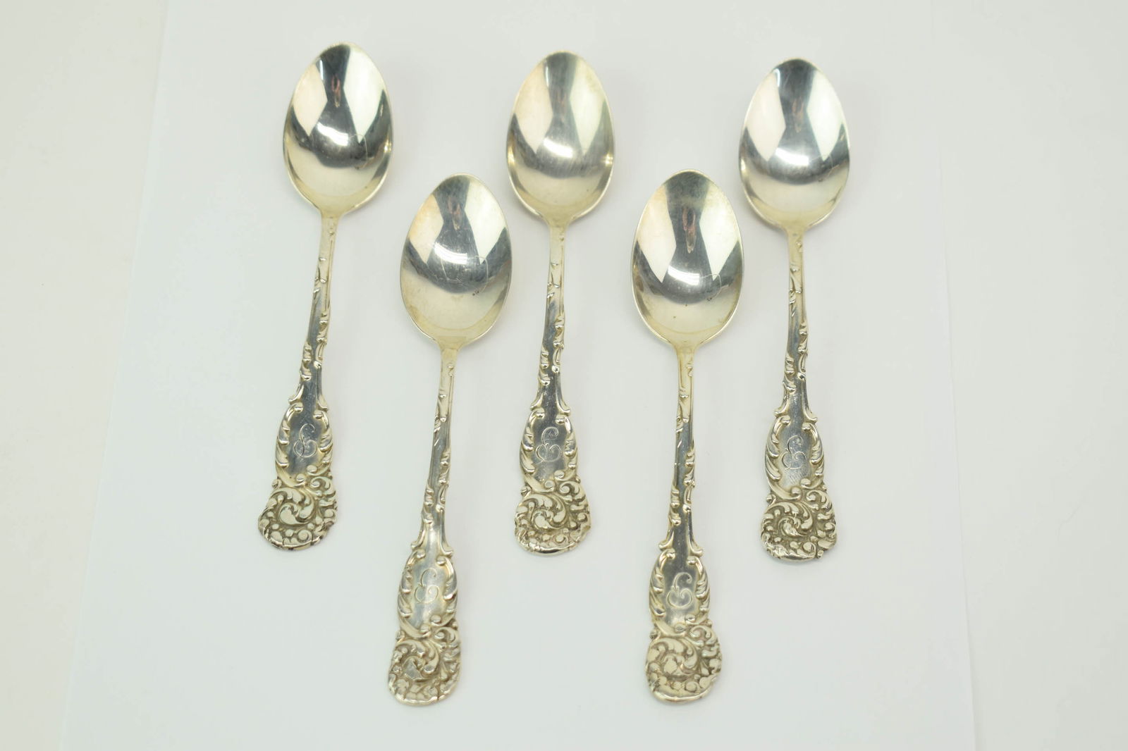 Set of Five Reed and Barton Sterling Silver Spoons (1 of 7)