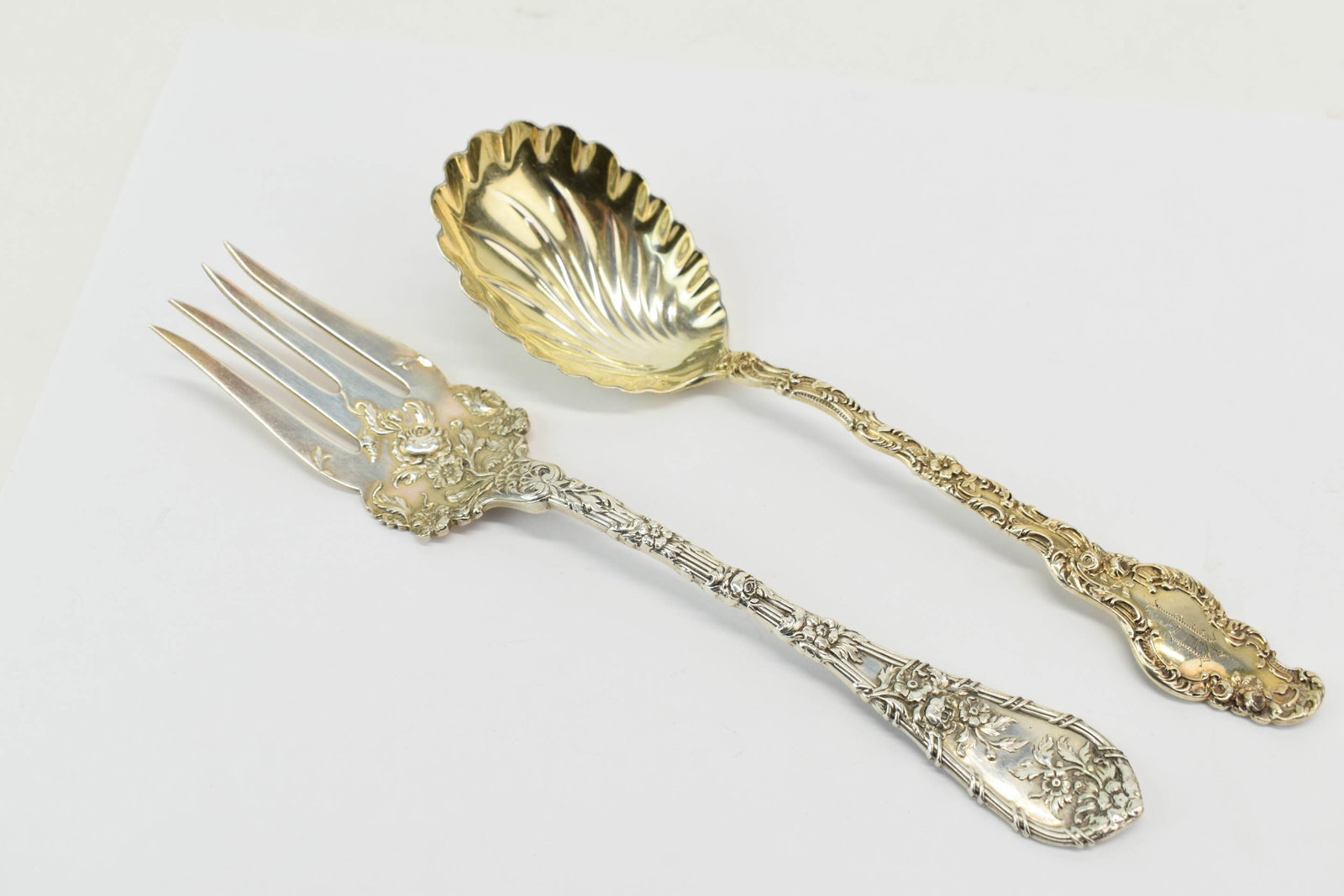 Durgin Sterling Silver Dauphin Fish Salad Fork (1 of 9)