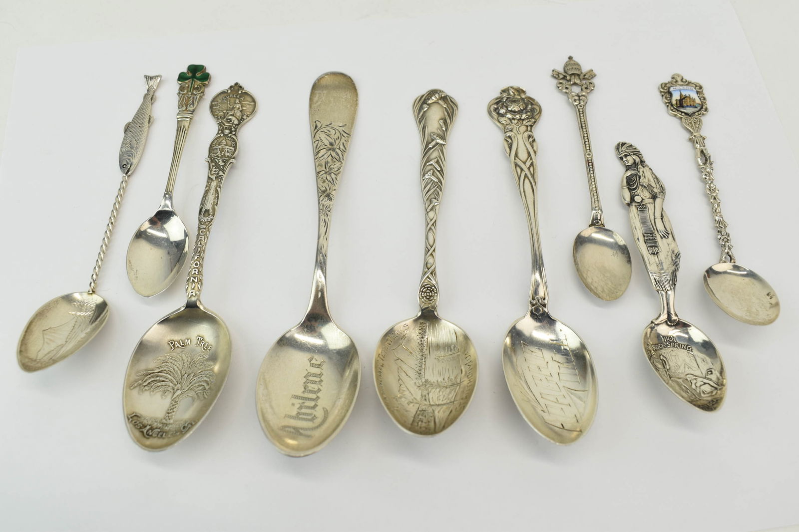 Group of Assorted Silver Souvenir Spoons (1 of 13)