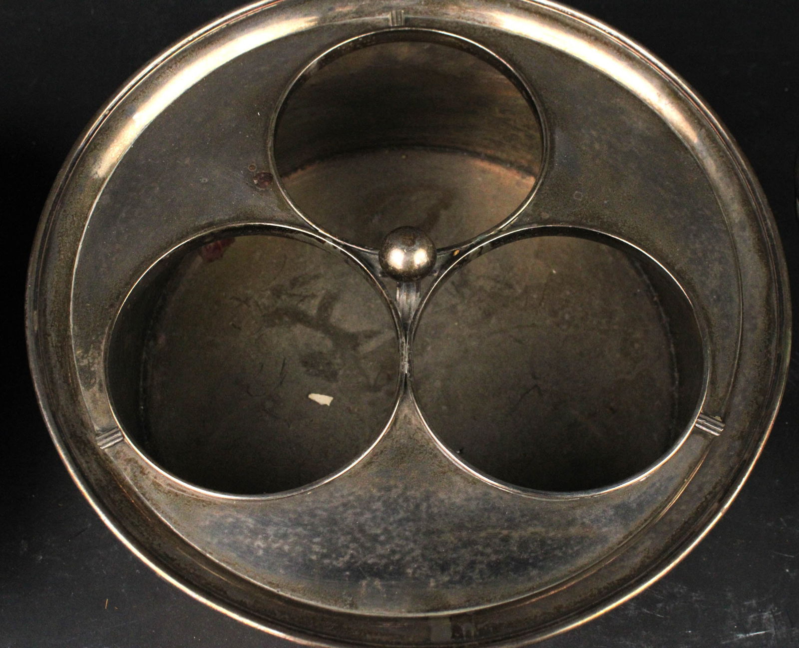 Three Bottle Silver Plated Bottle Frame - 4