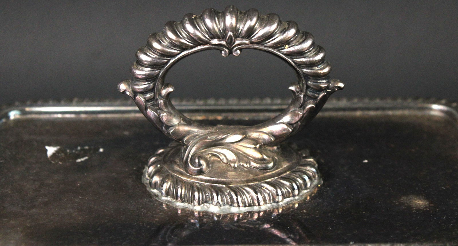 Three Bottle Silver Plated Bottle Frame - 8