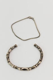 Chunky Sterling Silver Mexican Cuff Bracelet