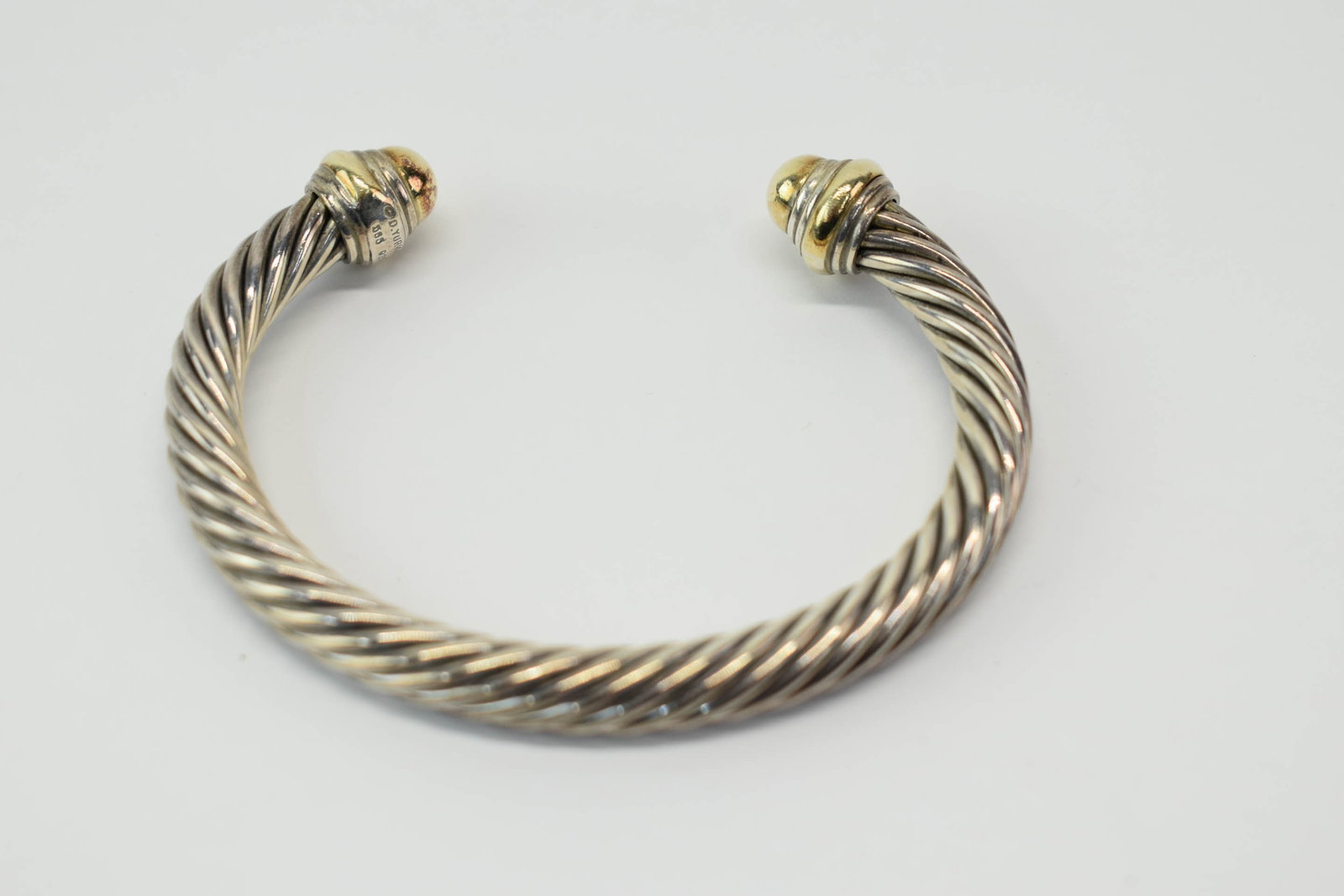 David Yurman 14K and Sterling Silver Cable Cuff (1 of 6)