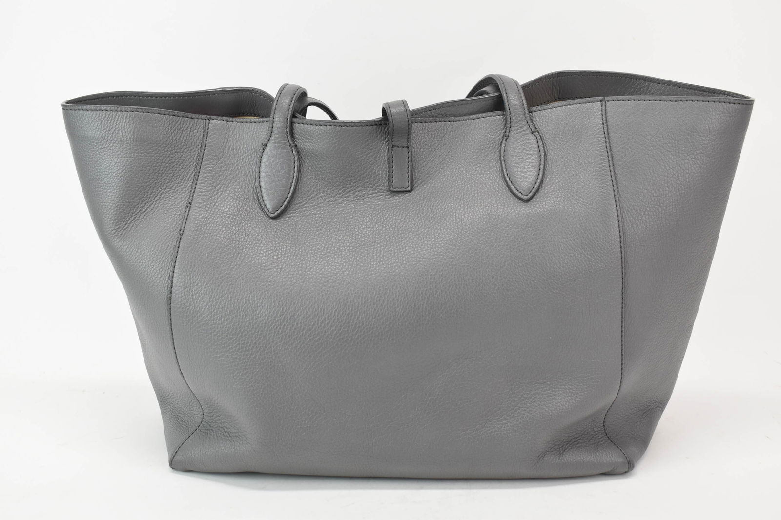Whistles Gray Leather Tote Bag (1 of 6)