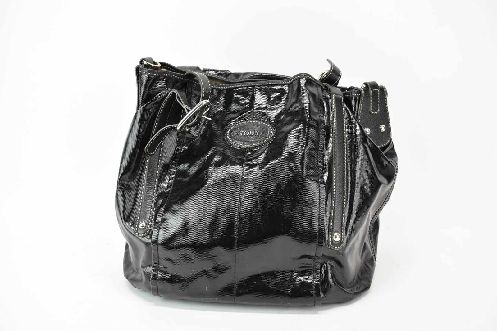 Tod's G-line Black Coated Canvas Tote Bag (1 of 10)