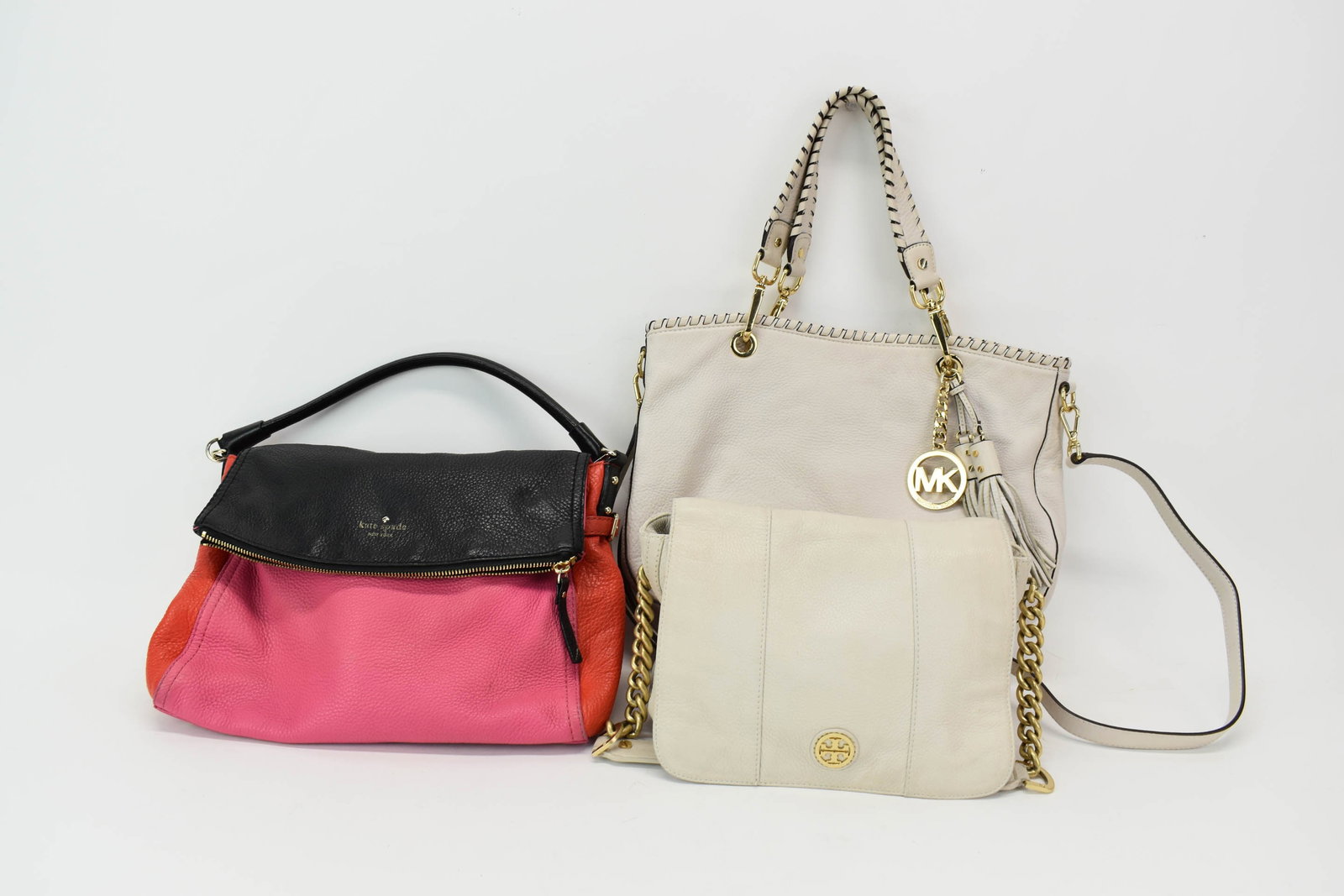 Three Leather Handbags, Tory Burch, Michael Kors, Kate Spade (1 of 20)