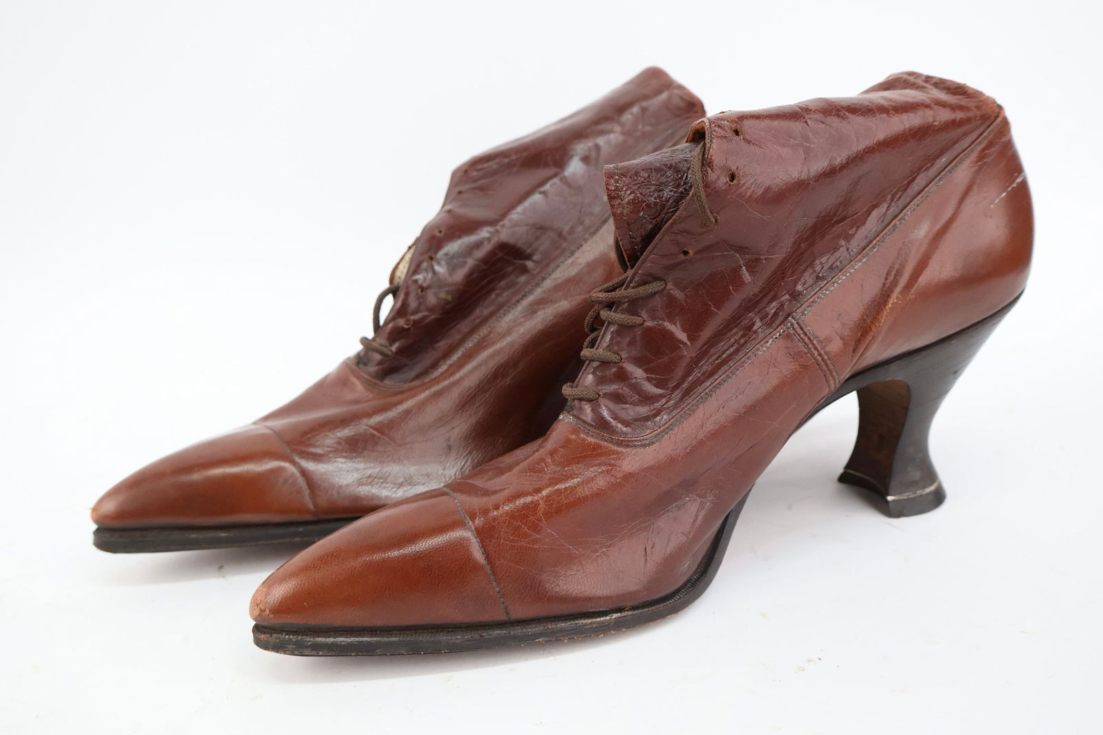 Vintage Brown Leather Handbag - 6