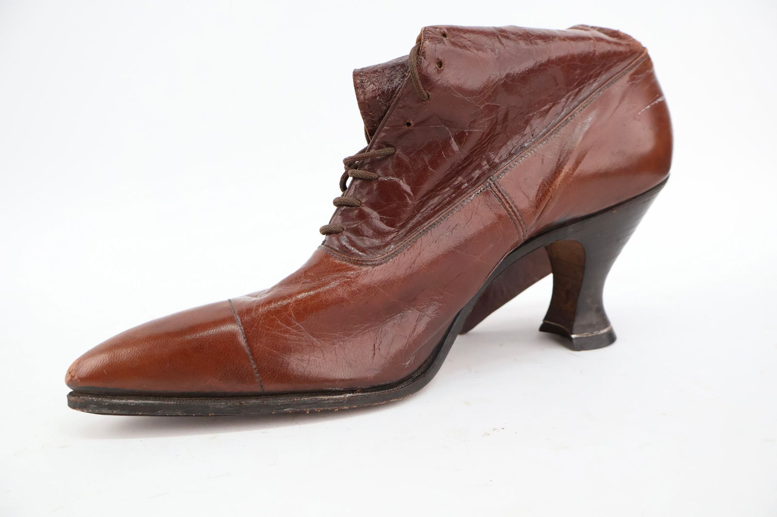 Vintage Brown Leather Handbag - 7