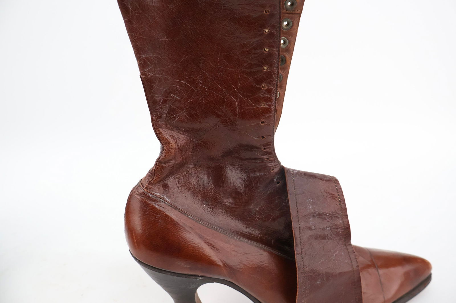 Vintage Brown Leather Handbag - 9