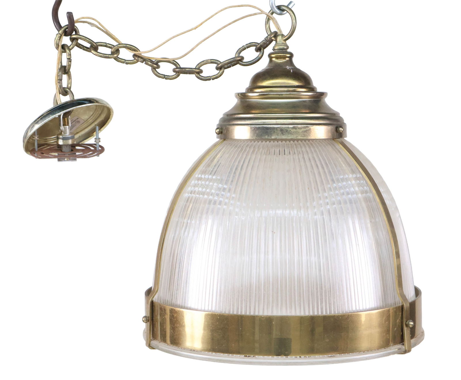 Modern Brass and Fluted Glass Lantern (1 of 8)