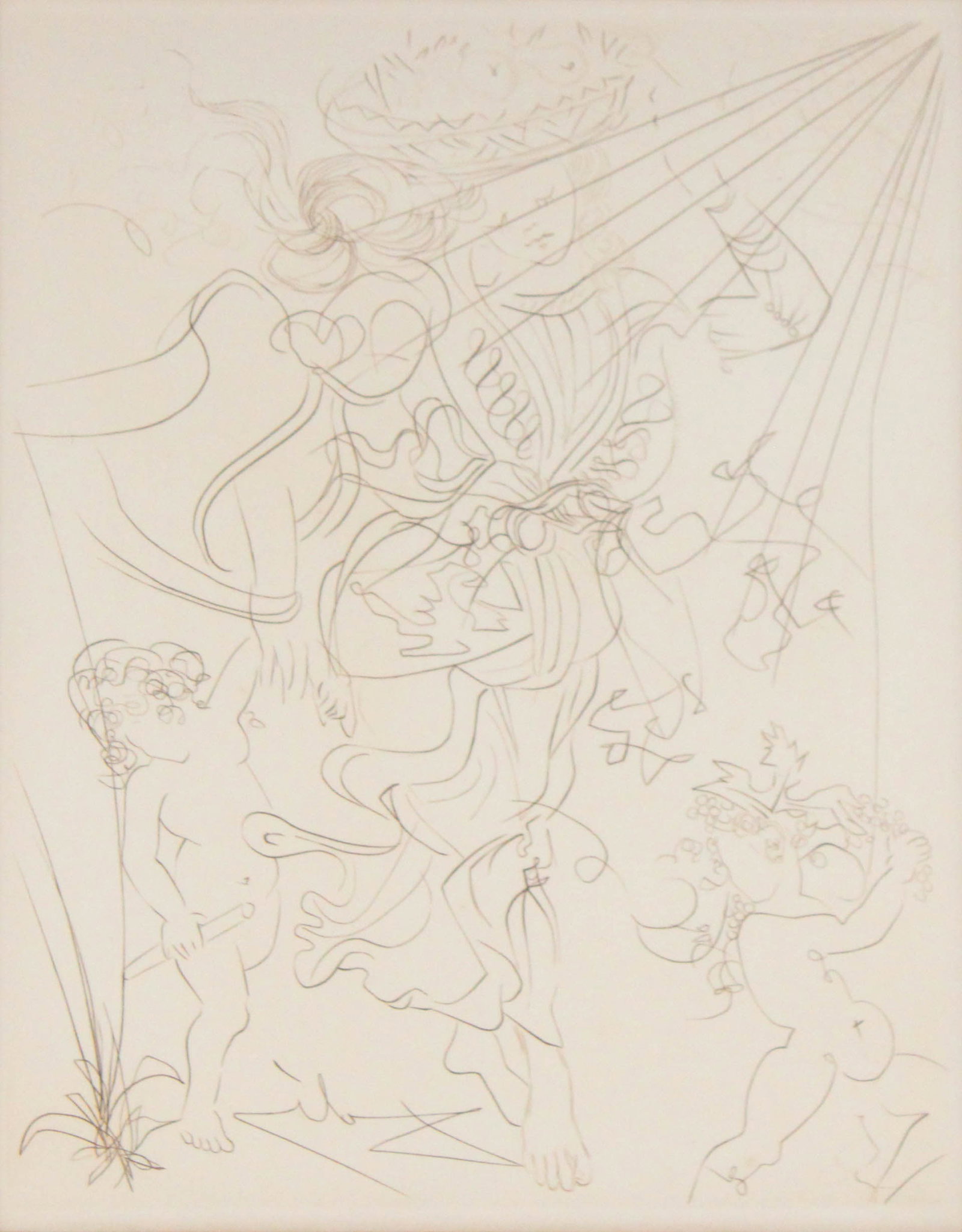 Salvador Dali, Spanish 1904-1989, Autumn, Drypoint Engraving (1 of 5)