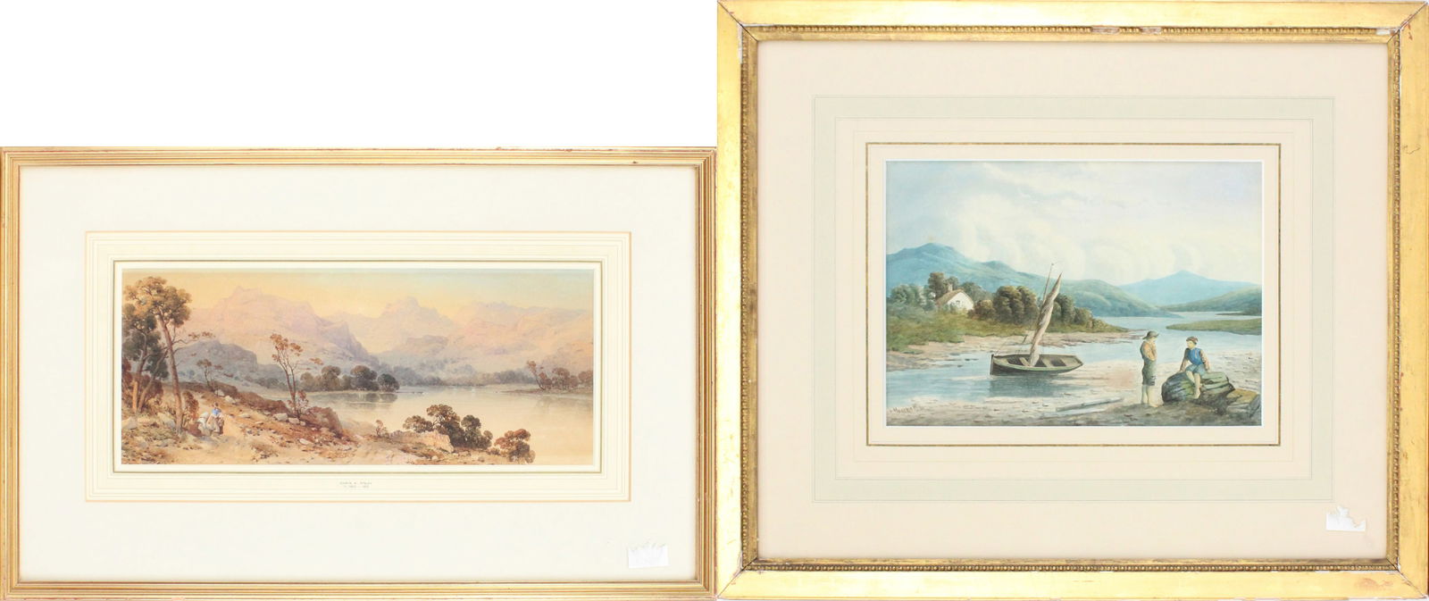 Edwin Aaron Penley, 1826-1893, Two Women on Path, Watercolor (1 of 14)