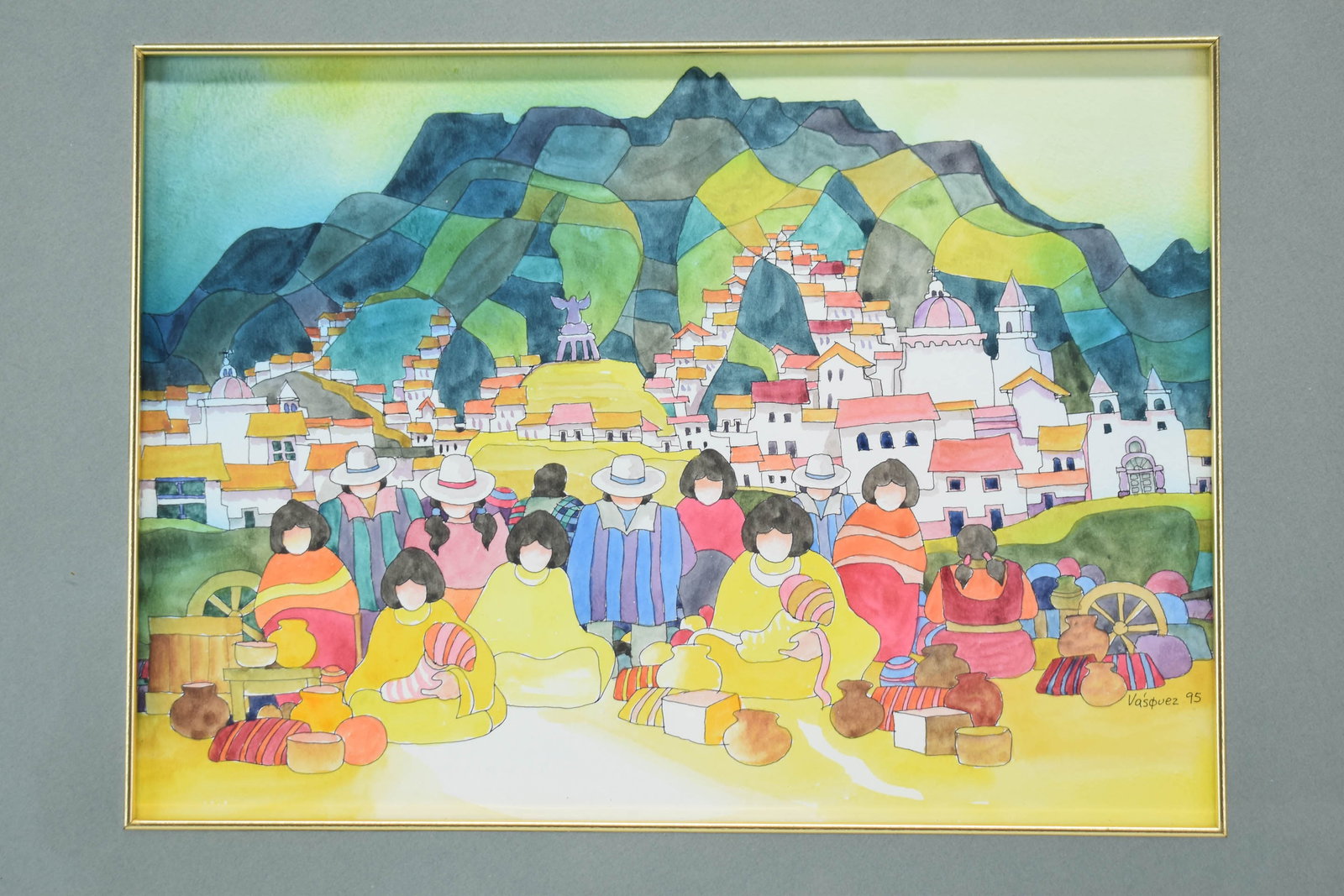 Modern Mixed Media of Figures in Mexican Landscape (1 of 6)