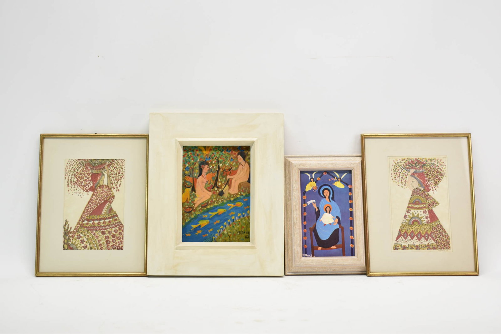 Group of Four T. Ragel Framed Artworks (1 of 8)