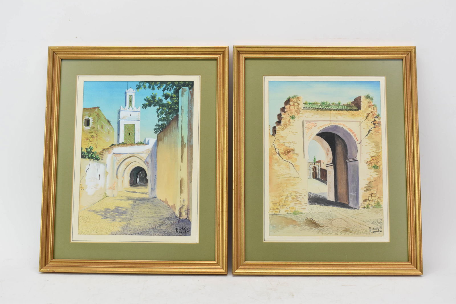 Two Rahmani Framed Architectural Watercolors (1 of 7)