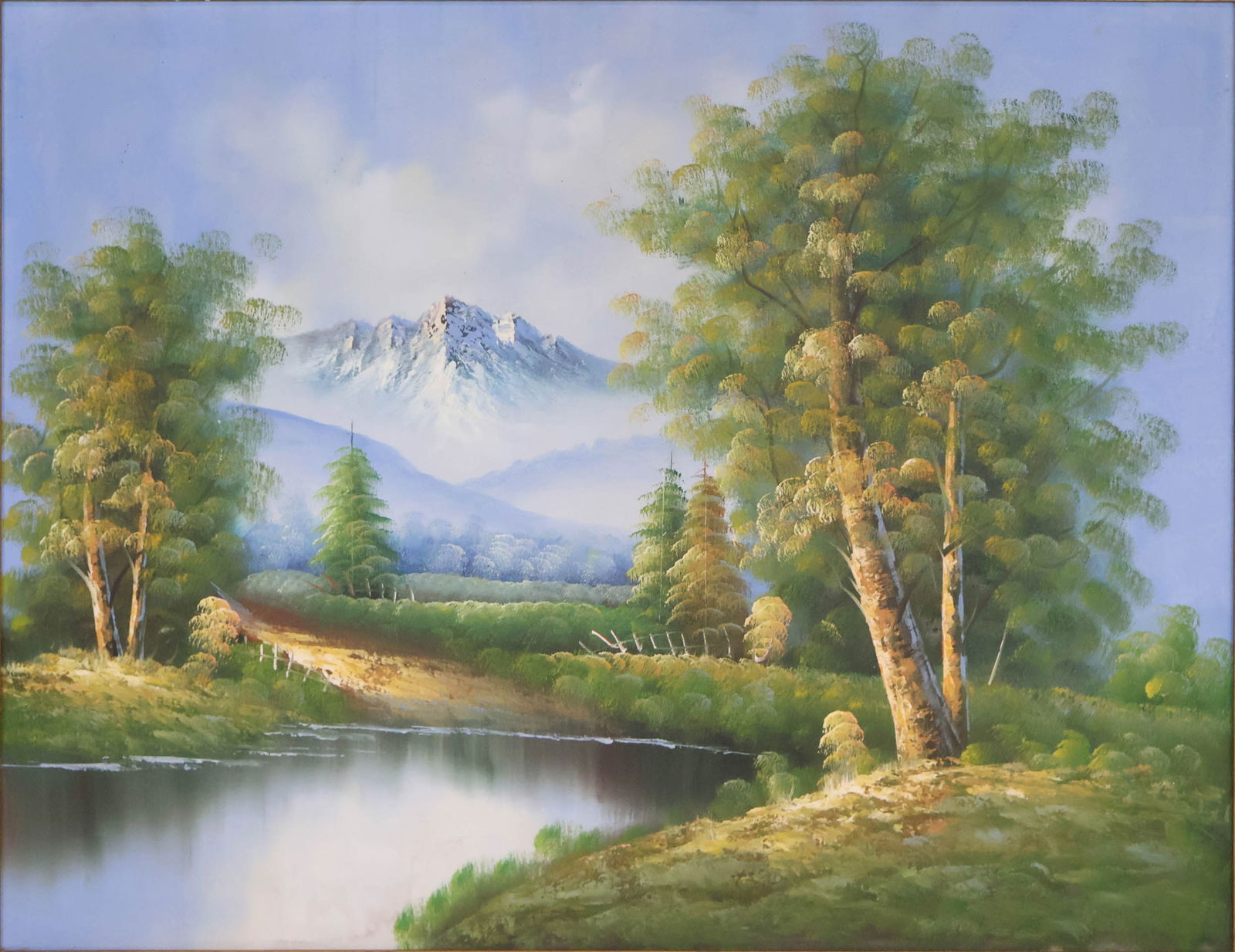 Mountain Landscape with River, Oil on Canvas (1 of 15)