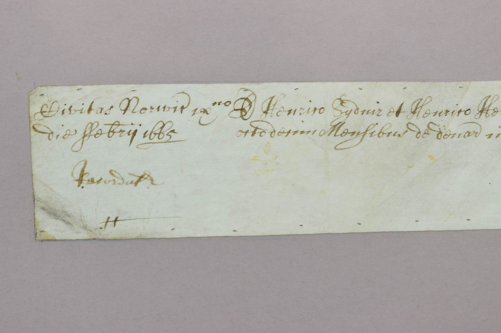 British Exchequer Recept Dated 1665 - 3