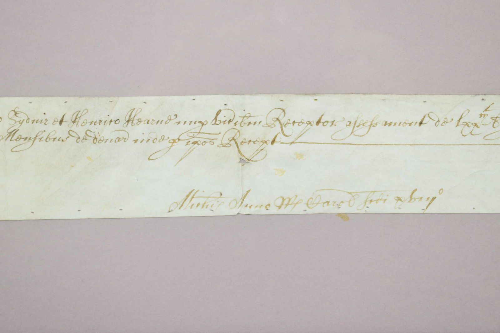 British Exchequer Recept Dated 1665 - 4