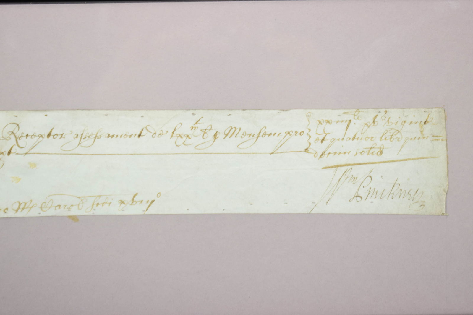 British Exchequer Recept Dated 1665 - 5