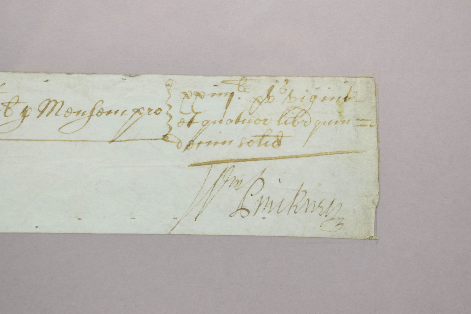 British Exchequer Recept Dated 1665 - 6