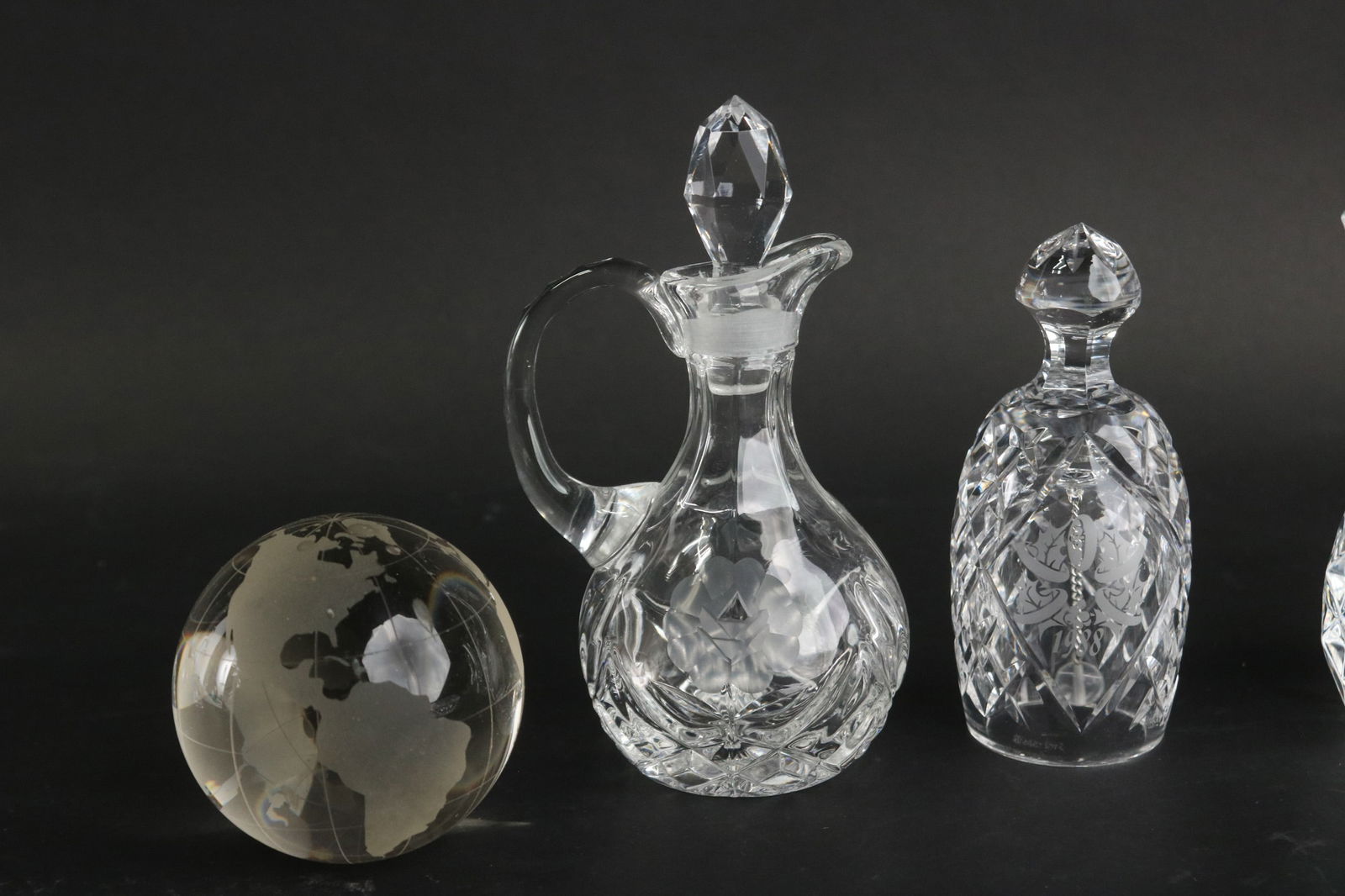 Eight Colorless Glass Table Articles - 2