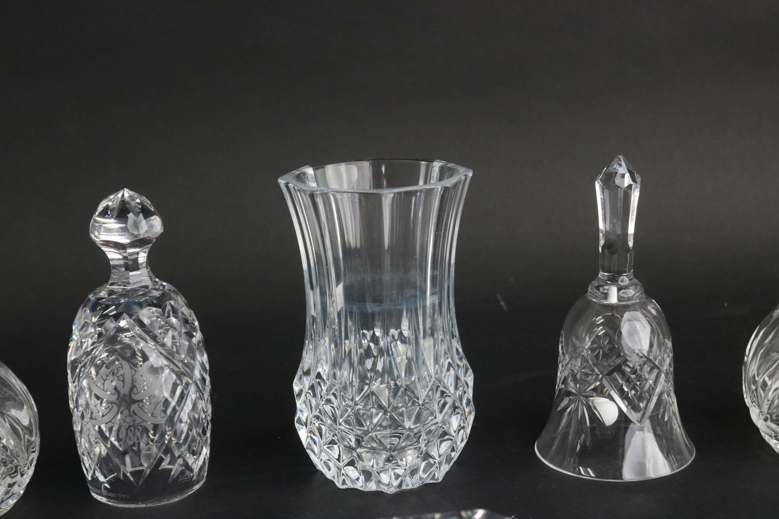 Eight Colorless Glass Table Articles - 3