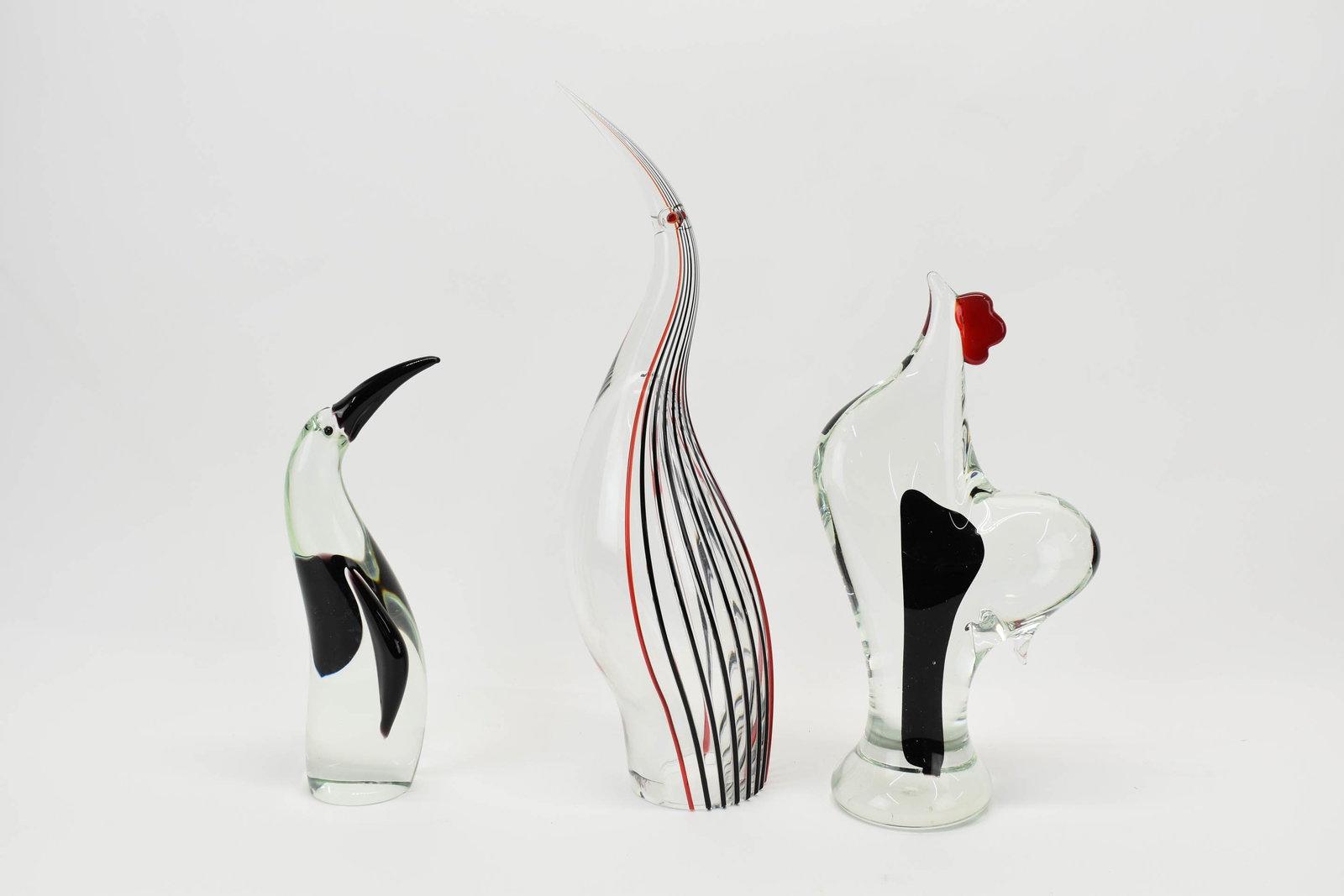 Three Italian Art Glass Bird Form Sculptures (1 of 13)