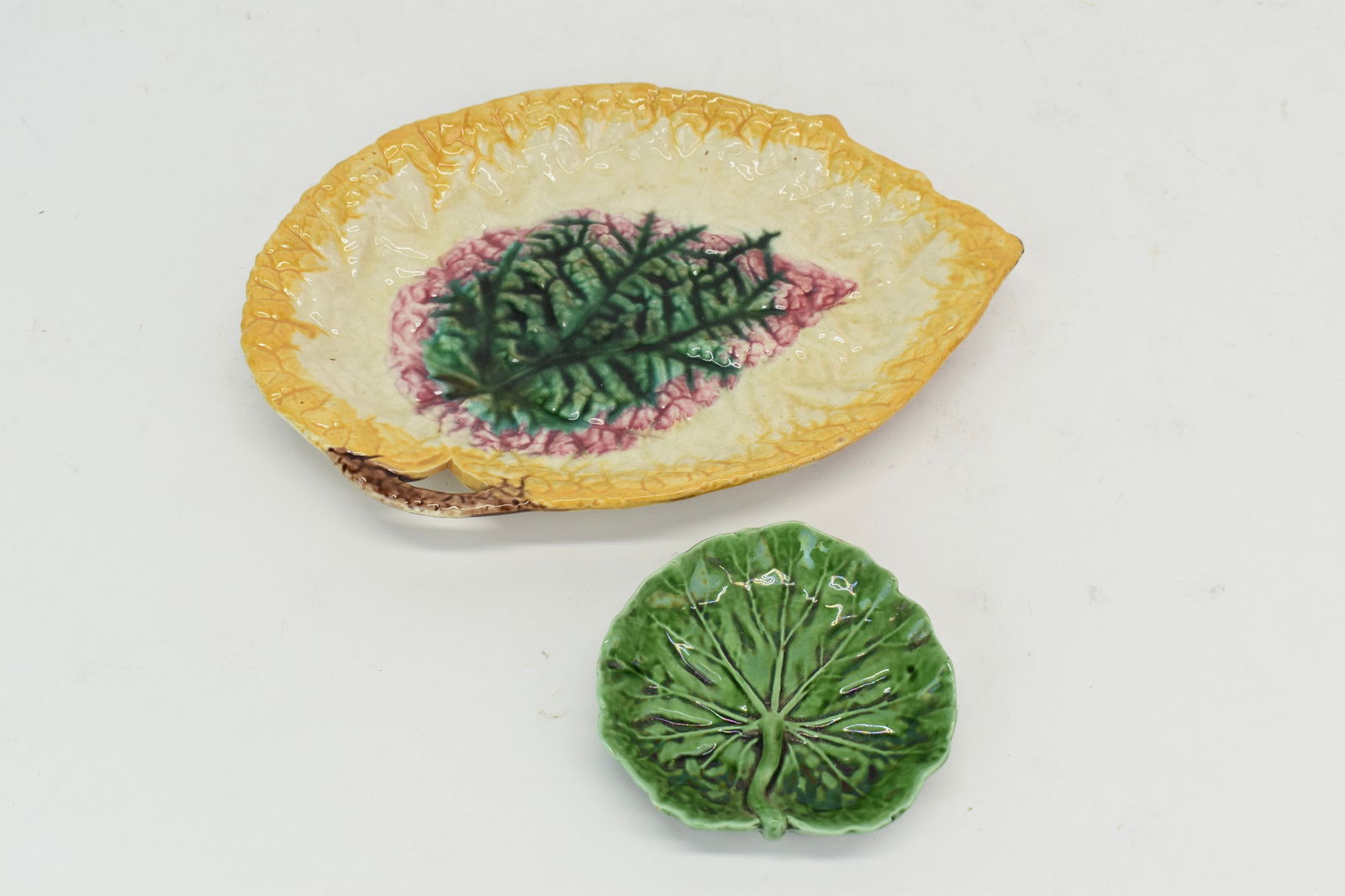 Two Majolica Leaf-Form Dishes (1 of 8)
