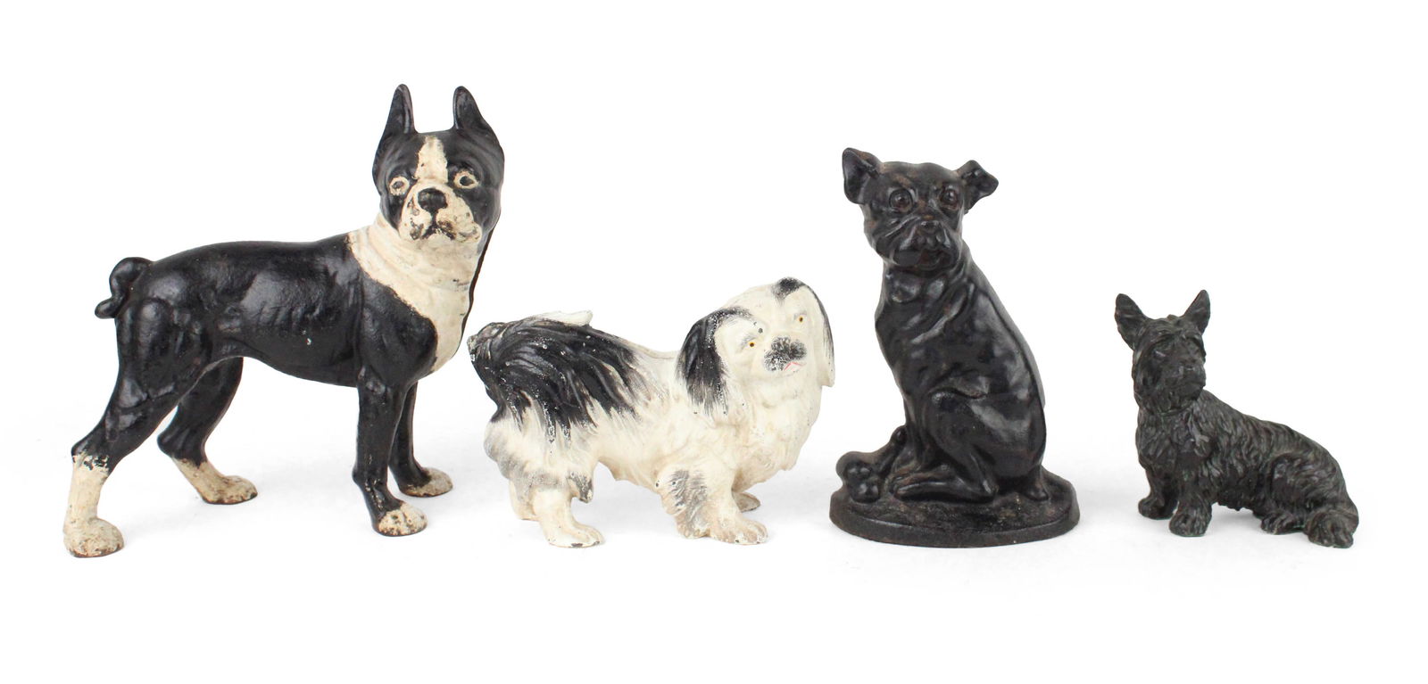 Four Painted and Cast-Iron Dog-Form Doorstops (1 of 11)