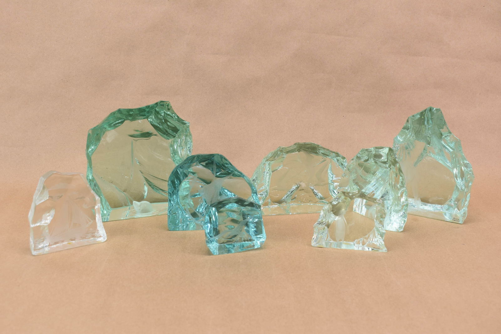 Seven Kosta Iceberg Sculptures (1 of 15)