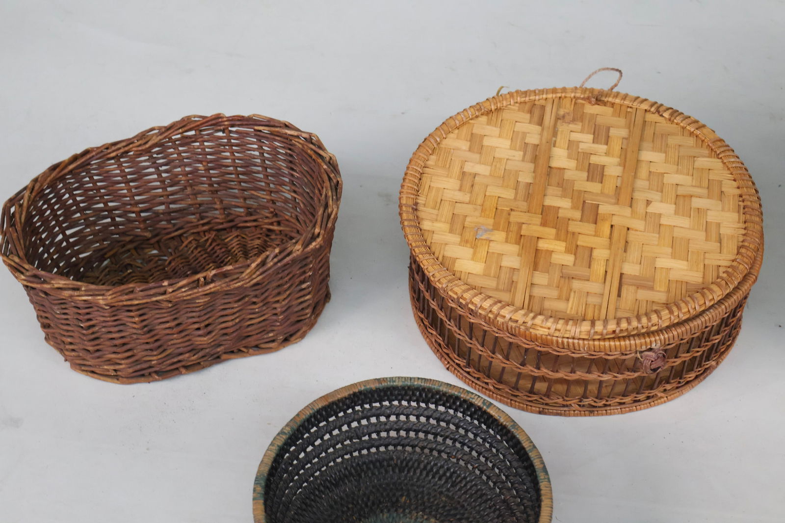 Six Assorted Woven Baskets - 2
