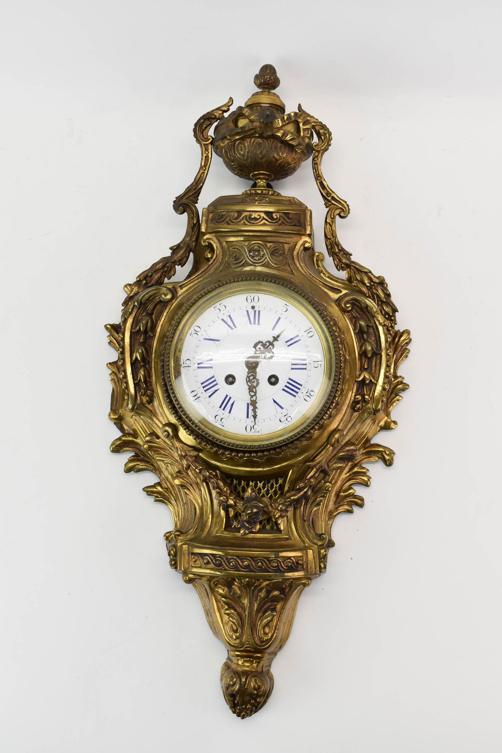 Louis XVI Style Large Brass Cartel Wall Clock (1 of 14)
