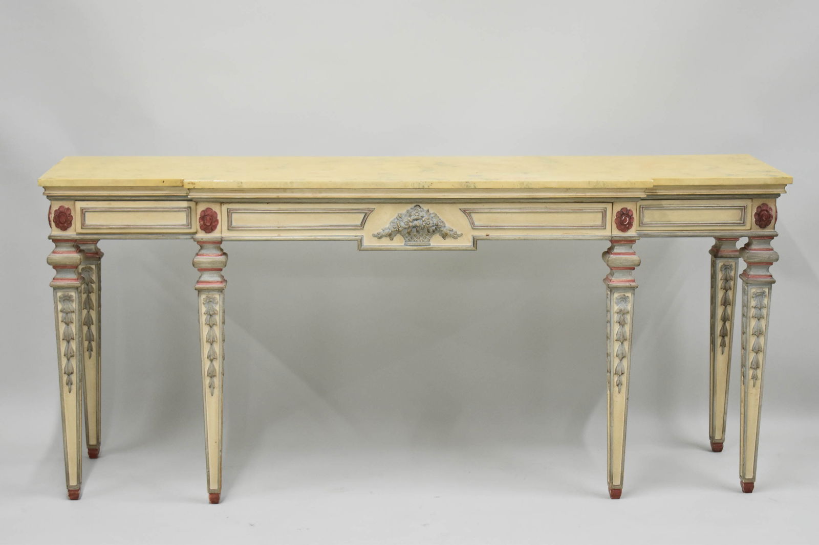 Louis XI Style Polychrome Decorated Console (1 of 11)