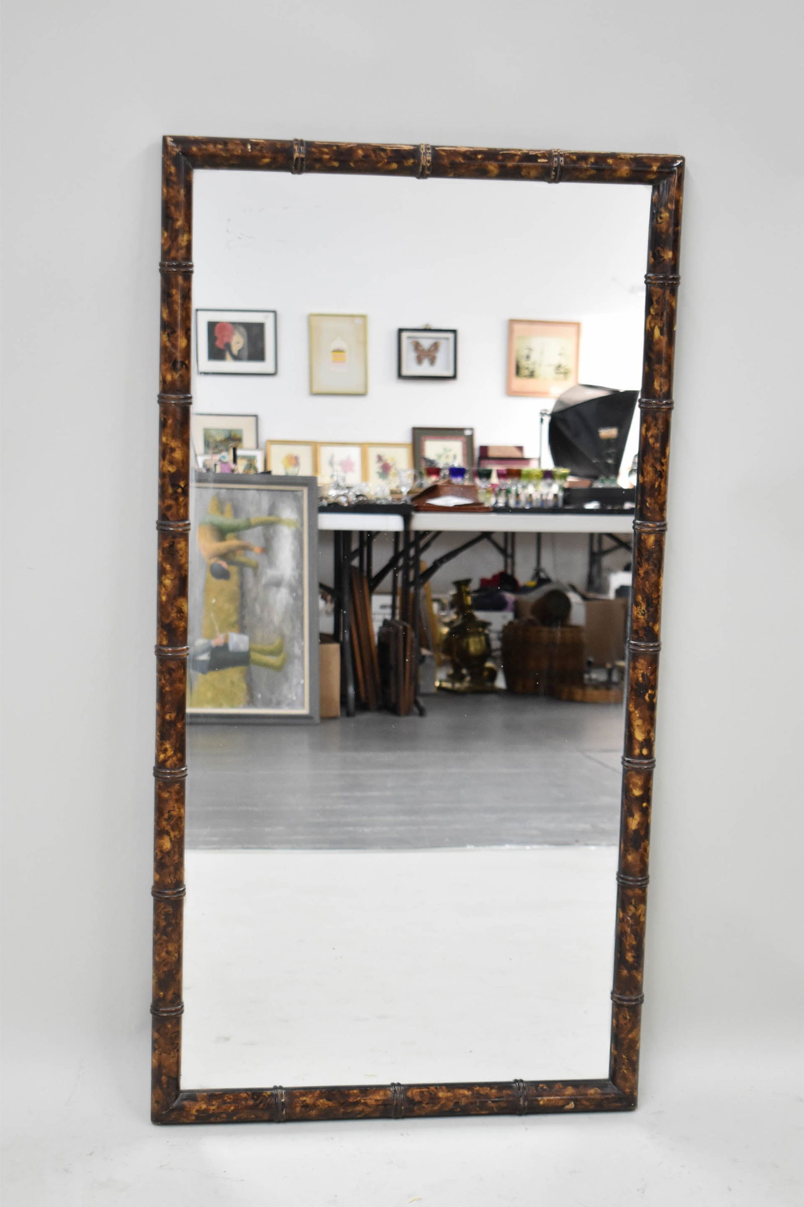 Bamboo Style Hanging Wall Mirror (1 of 6)