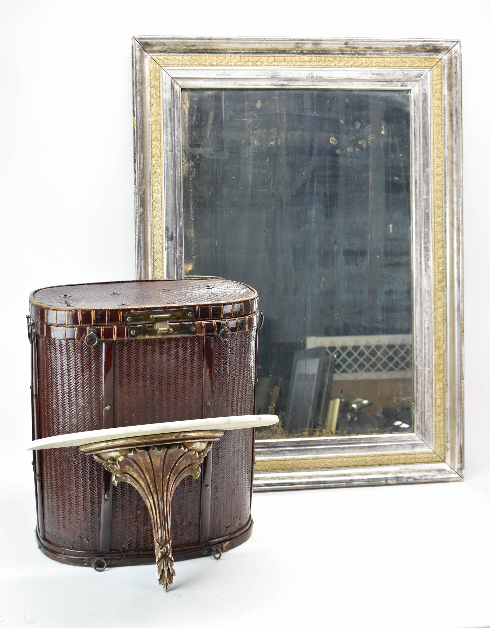 Vintage Silvered Hanging Wall Mirror (1 of 11)