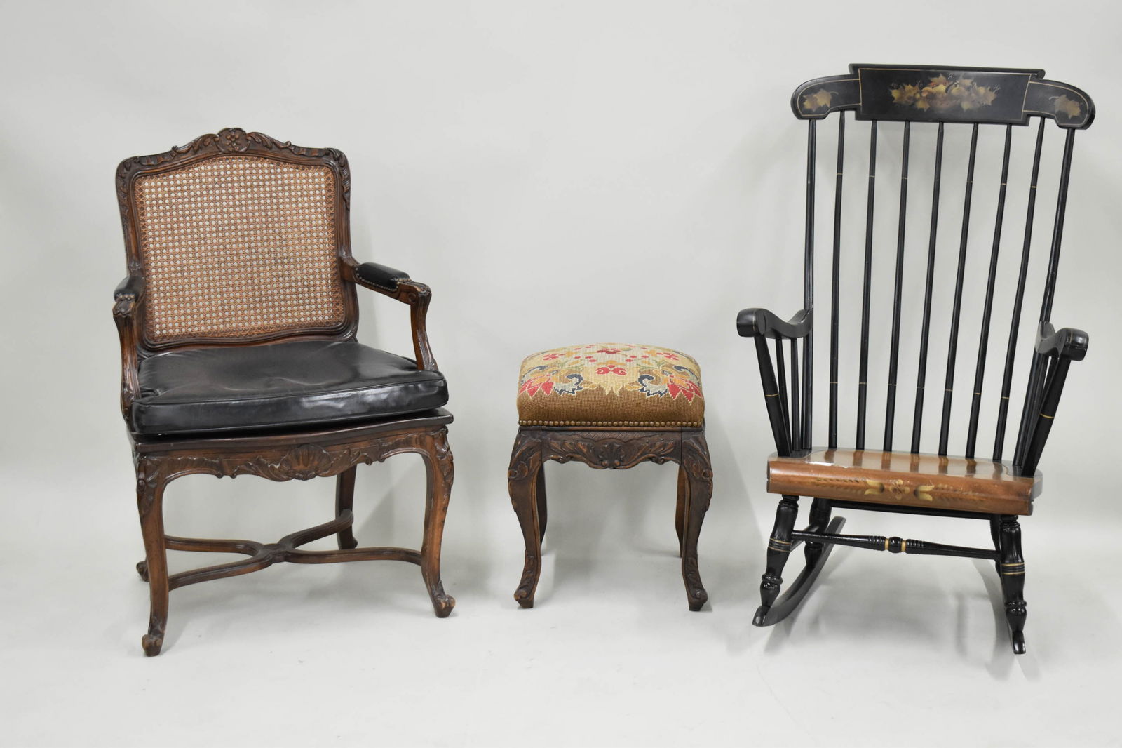 George II Style Caned Library Chair (1 of 12)