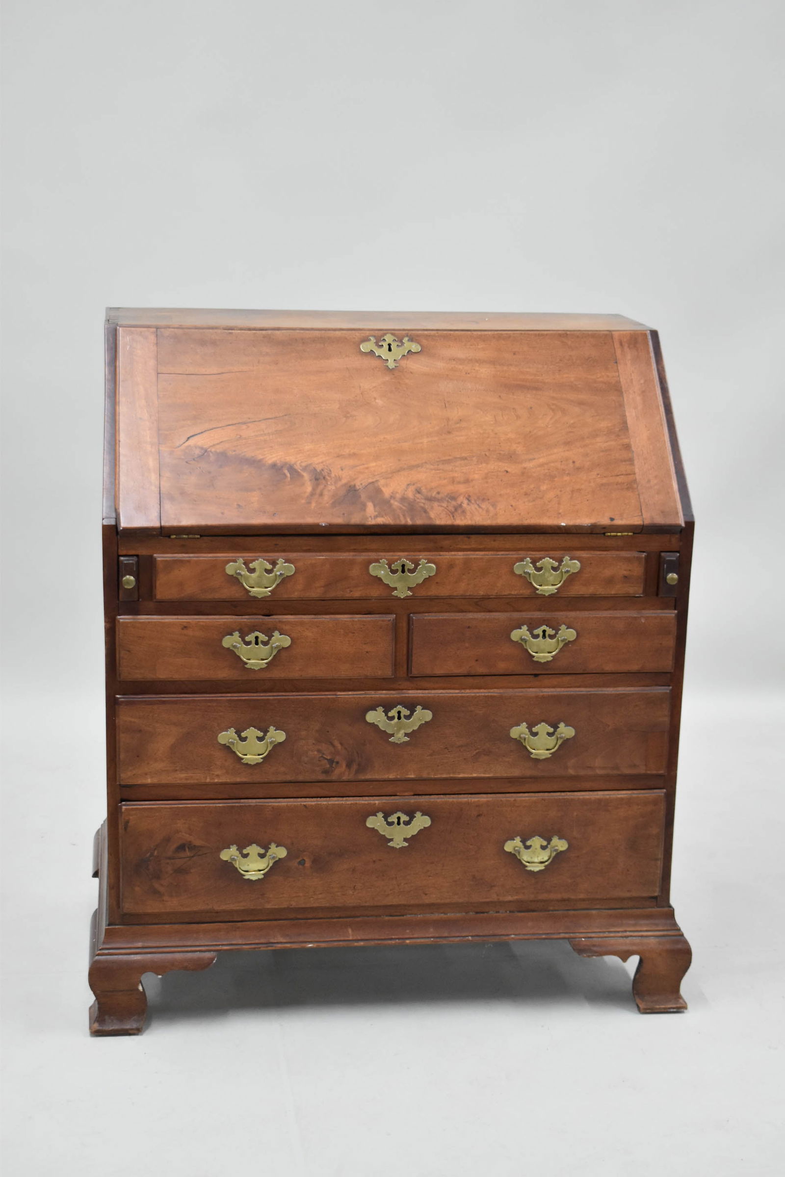 Antique Chippendale Walnut Slant Front Desk (1 of 16)